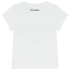 Girls White Ikonik T-Shirt, 2, hi-res