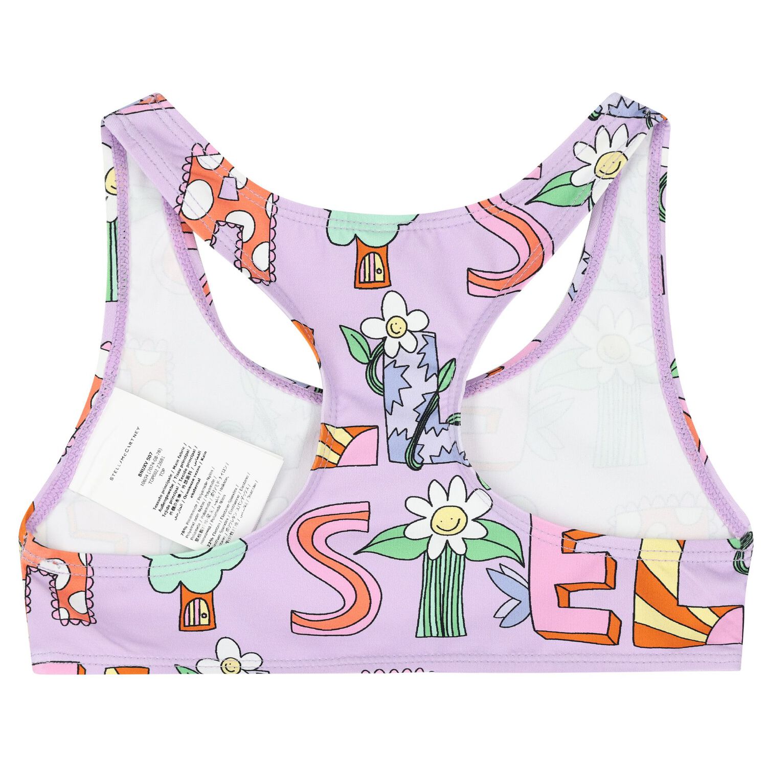 بيكيني بطبعة الزهور باللون البنفسجي للبنات, 1, hi-res image number null