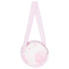 Girls White & Pink Cotton Bag, 1, hi-res
