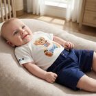 Baby Boys White Polo Bear T-Shirt, 1, hi-res