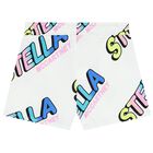 Girls White Logo Shorts, 1, hi-res