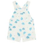 Baby Boys Turquoise & White Dungaree Set, 1, hi-res