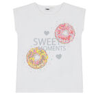 Girls White & Pink Shorts & T-Shirt Set, 1, hi-res