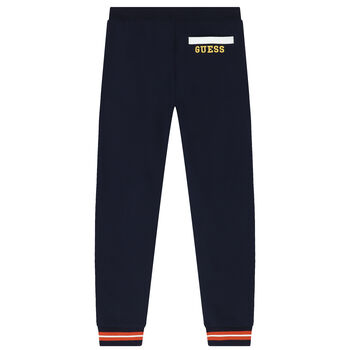 Boys Navy Blue Logo Joggers