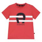 Younger Boys Red Logo T-Shirt, 3, hi-res
