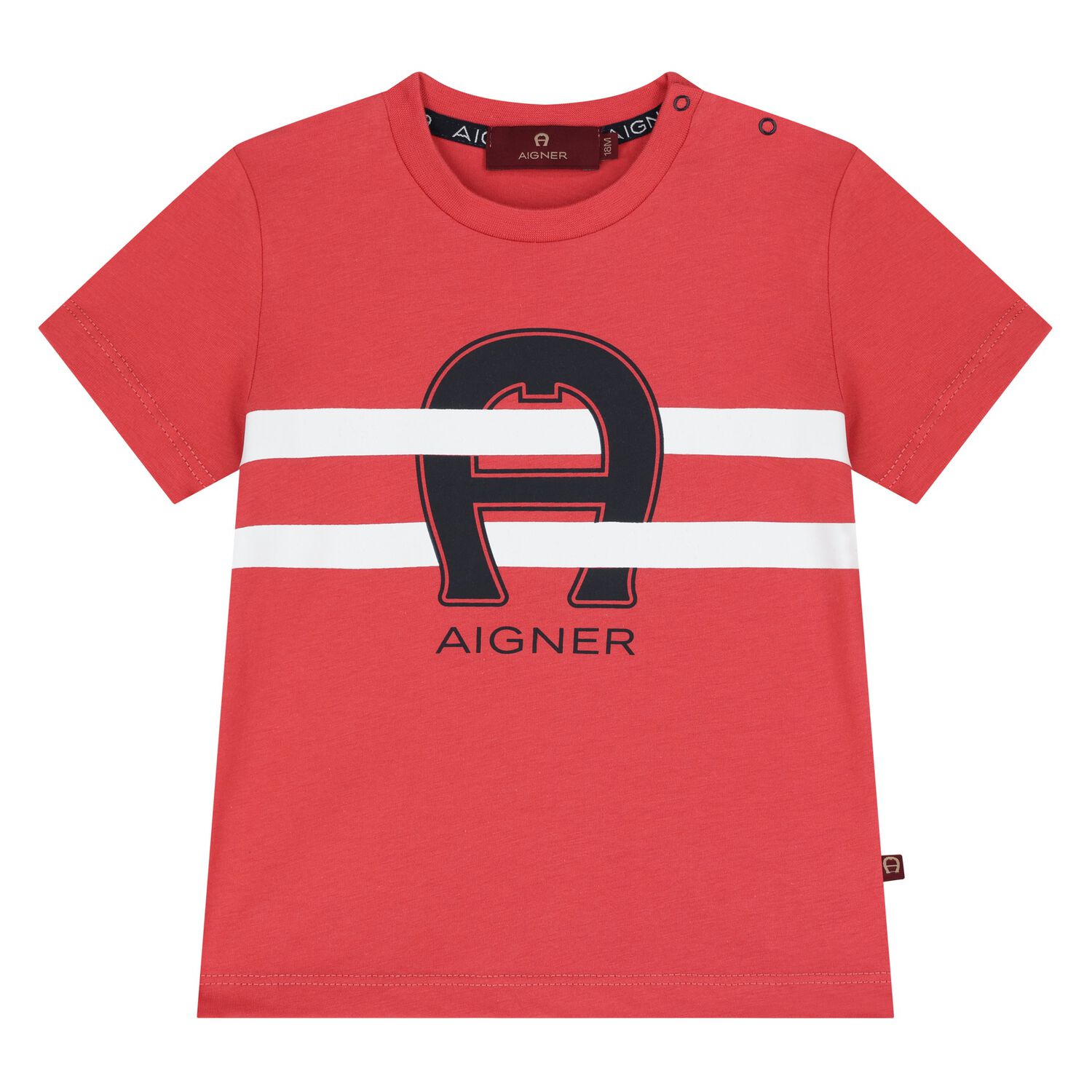 Younger Boys Red Logo T-Shirt, 3, hi-res