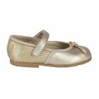 Younger Girls Gold Embellished Shoes, 1, hi-res