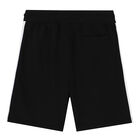 Boys Black Logo Shorts, 1, hi-res
