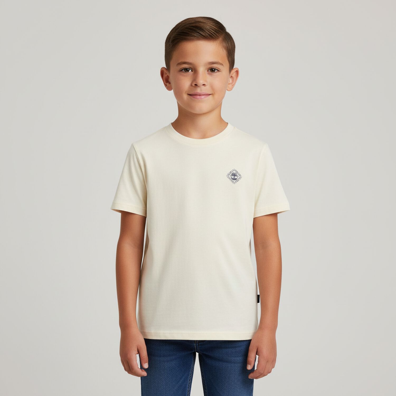 Boys Ivory Logo T-Shirt, 1, hi-res