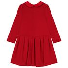 Girls Red Bow Dress, 2, hi-res