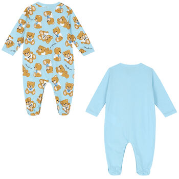 Blue Teddy Logo Babygrows ( 2-Pack )
