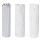 غطاء موسلين للأطفال باللون العاجي والرمادي للاولاد (3  قطع ), 1, hi-res