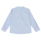 Boys Blue & White Striped Shorts Set, 1, hi-res