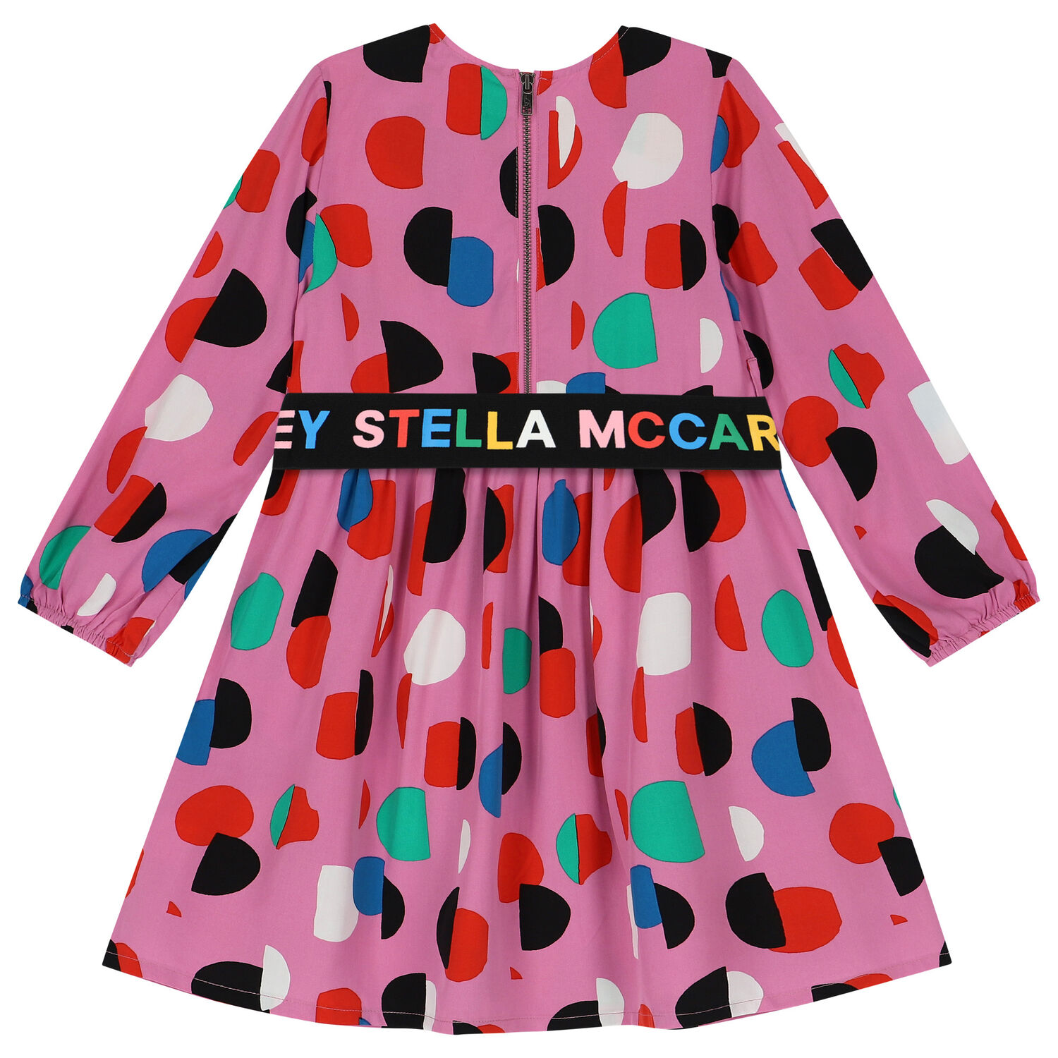 فستان بنات منقط باللون الزهرى, 1, hi-res