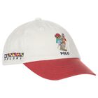 Boys Ivory Polo Bear Logo Cap, 1, hi-res