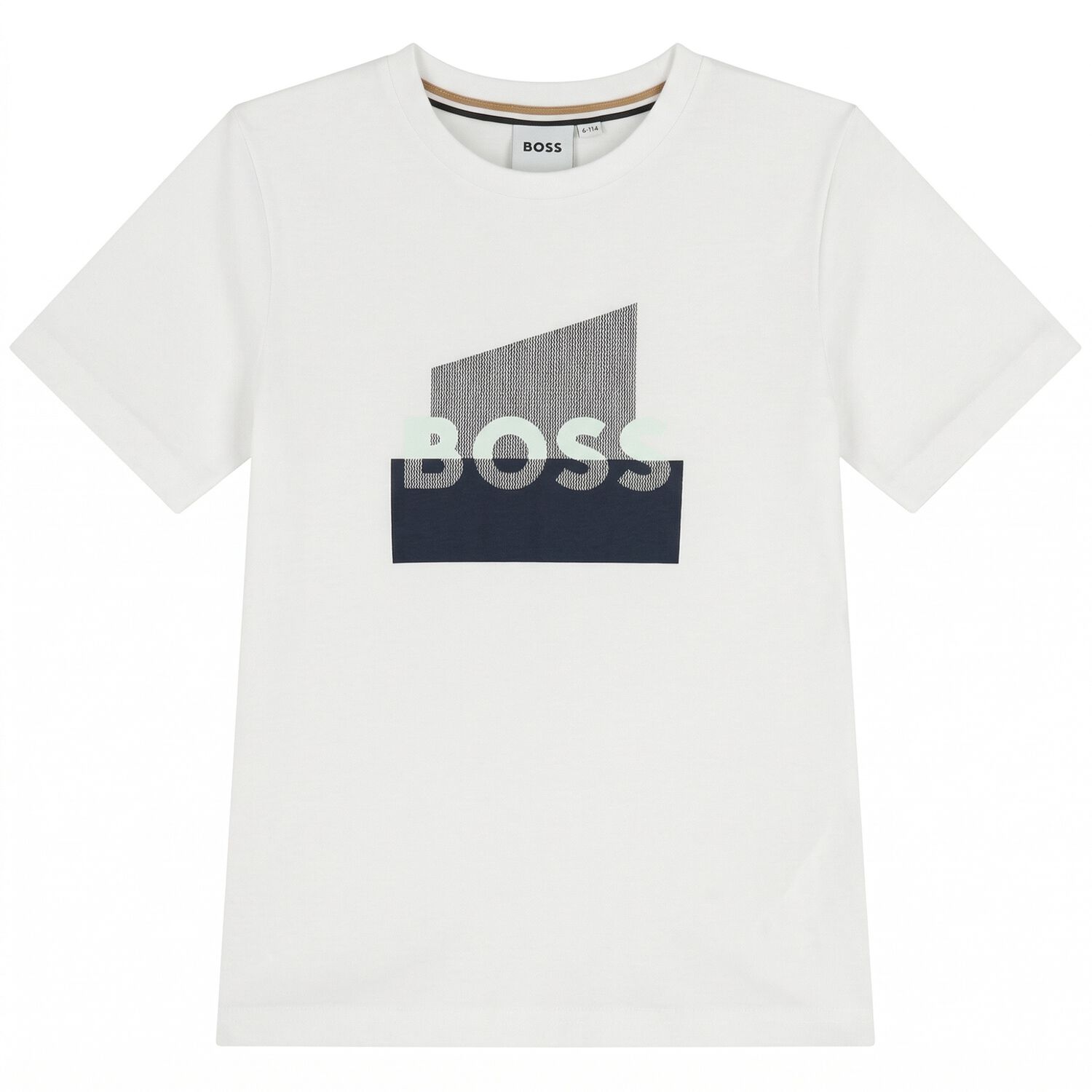 Boys Mini Me White Logo T-Shirt, 3, hi-res