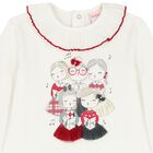 Girls Ivory Long Sleeve Top, 1, hi-res