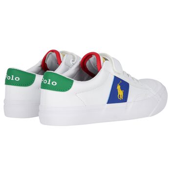 Boys White Logo Trainers