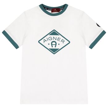 Boys White Logo T-Shirt