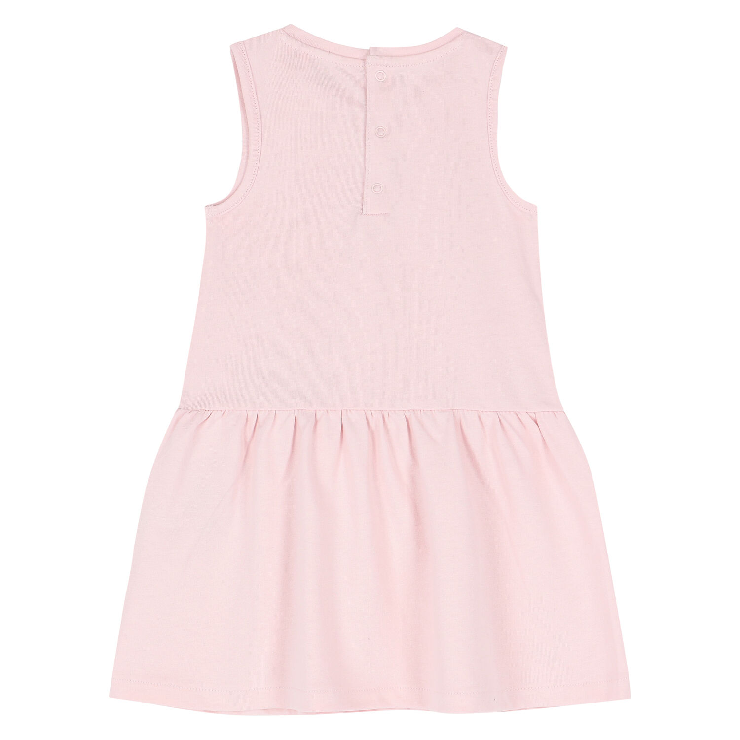 طقم فستان بنات بالشعار باللون الازرق, 3, hi-res