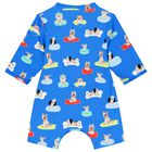 Baby Boys Blue Sunsuit Set, 1, hi-res