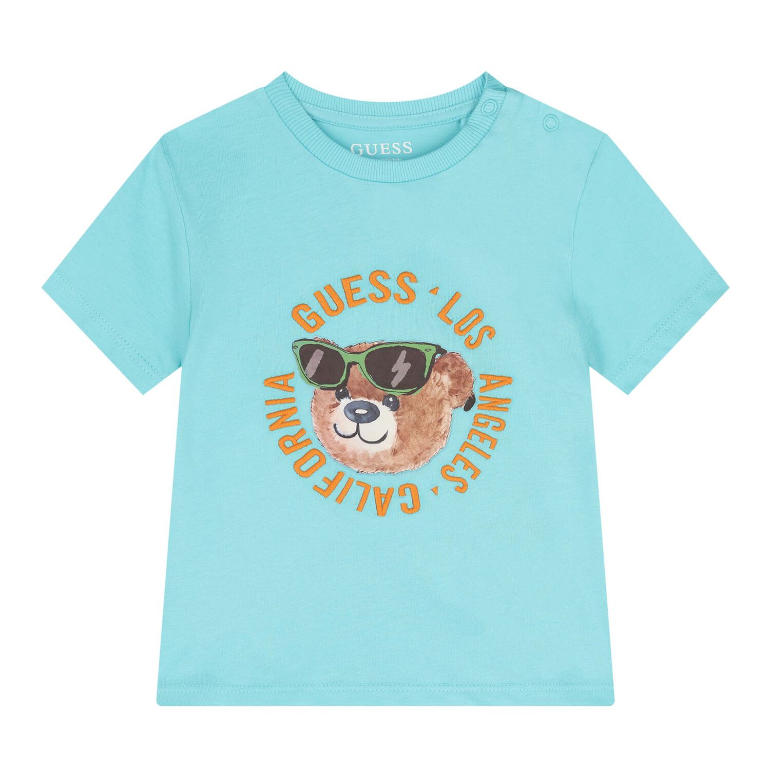 طقم شورت بالشعار باللون الازرق دب تيدي للأطفال الرضع, 1, hi-res