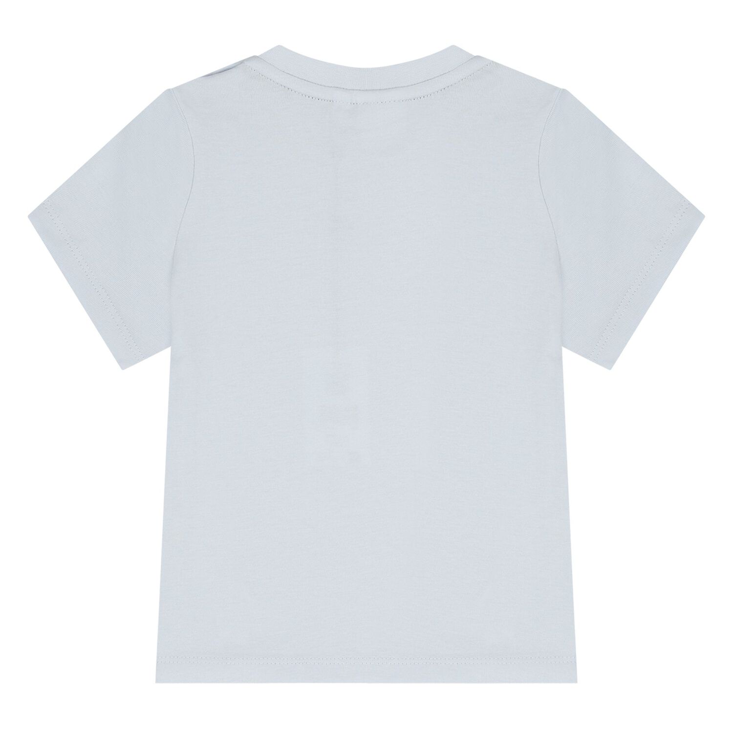 تيشيرت باللون أزرق بشعار للأولاد , 8, hi-res