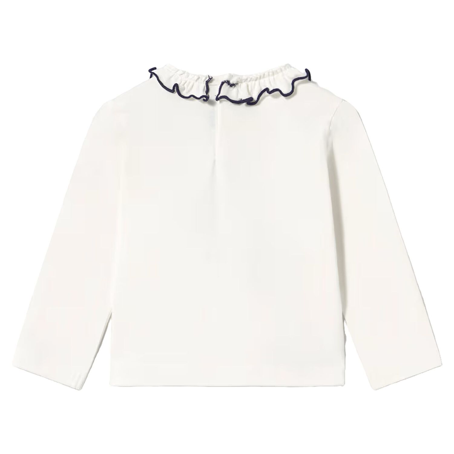 Younger Girls Ivory Dog Long Sleeve Top, 1, hi-res