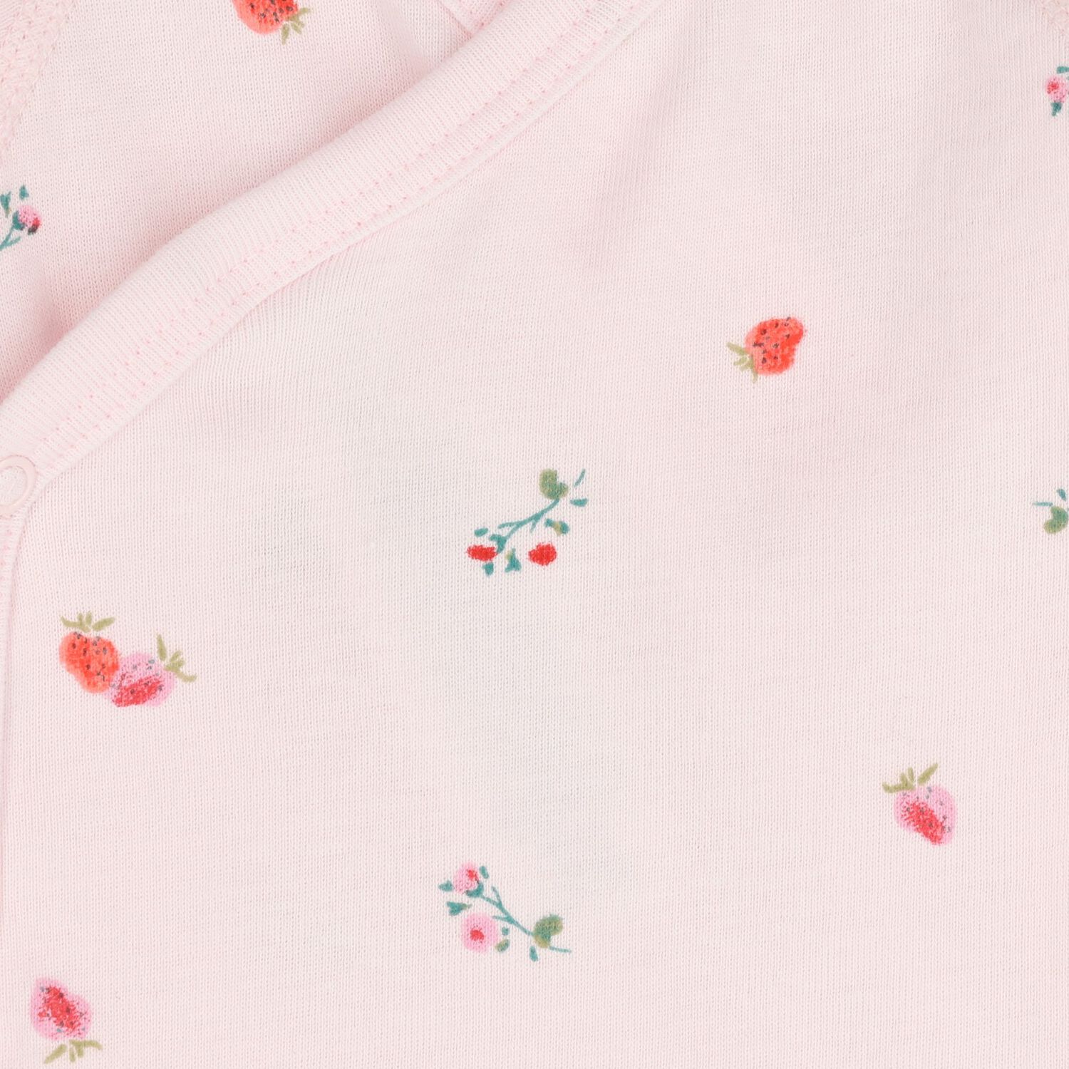 بودى سوت للبنات بطبعه فراوله باللون العاجى ( 3 قطع ) , 1, hi-res