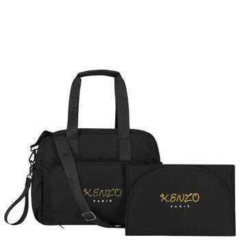 Black Logo Baby Changing Bag 