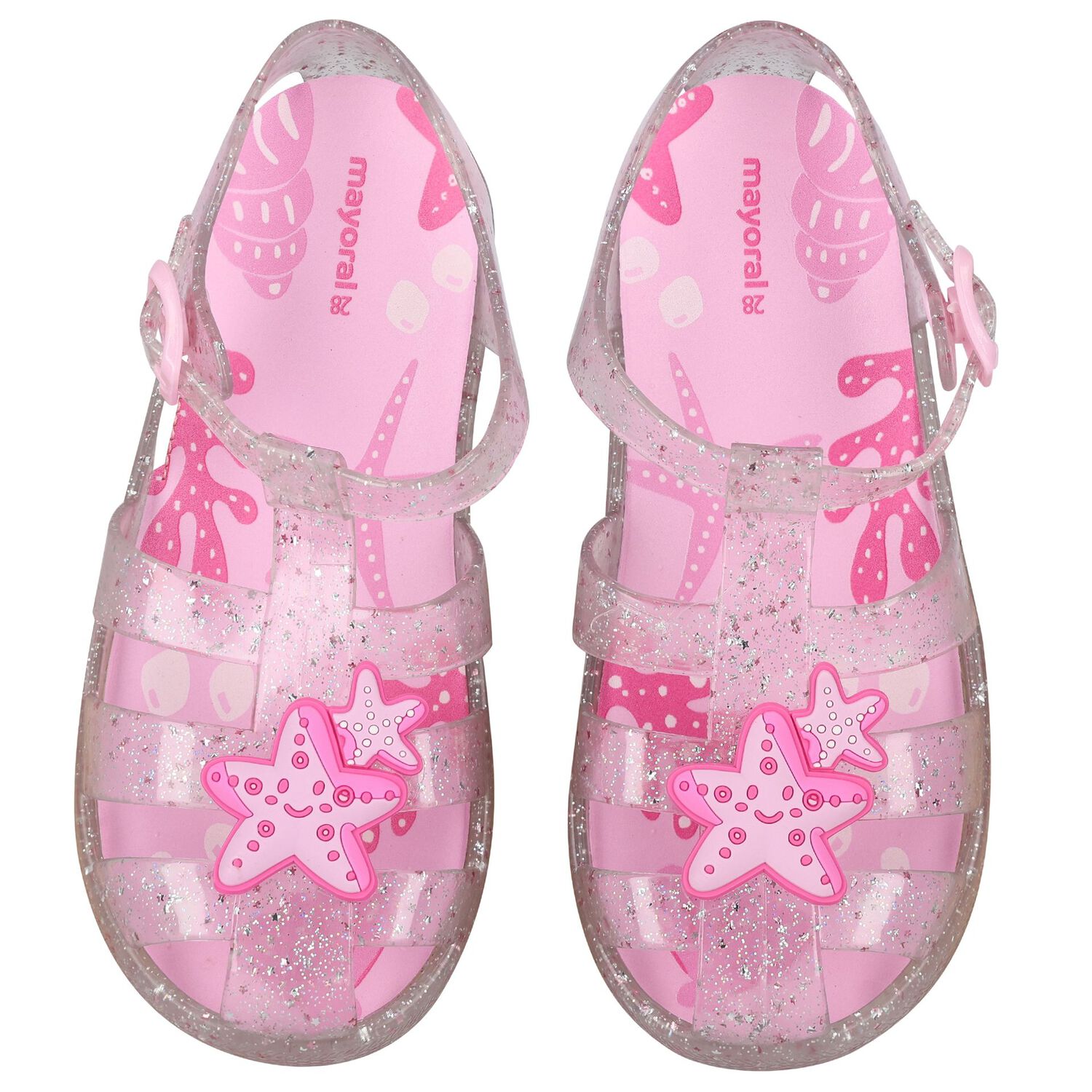 Girls Pink Jelly Sandals, 1, hi-res image number null