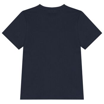 Boys Navy Blue Logo T-Shirt