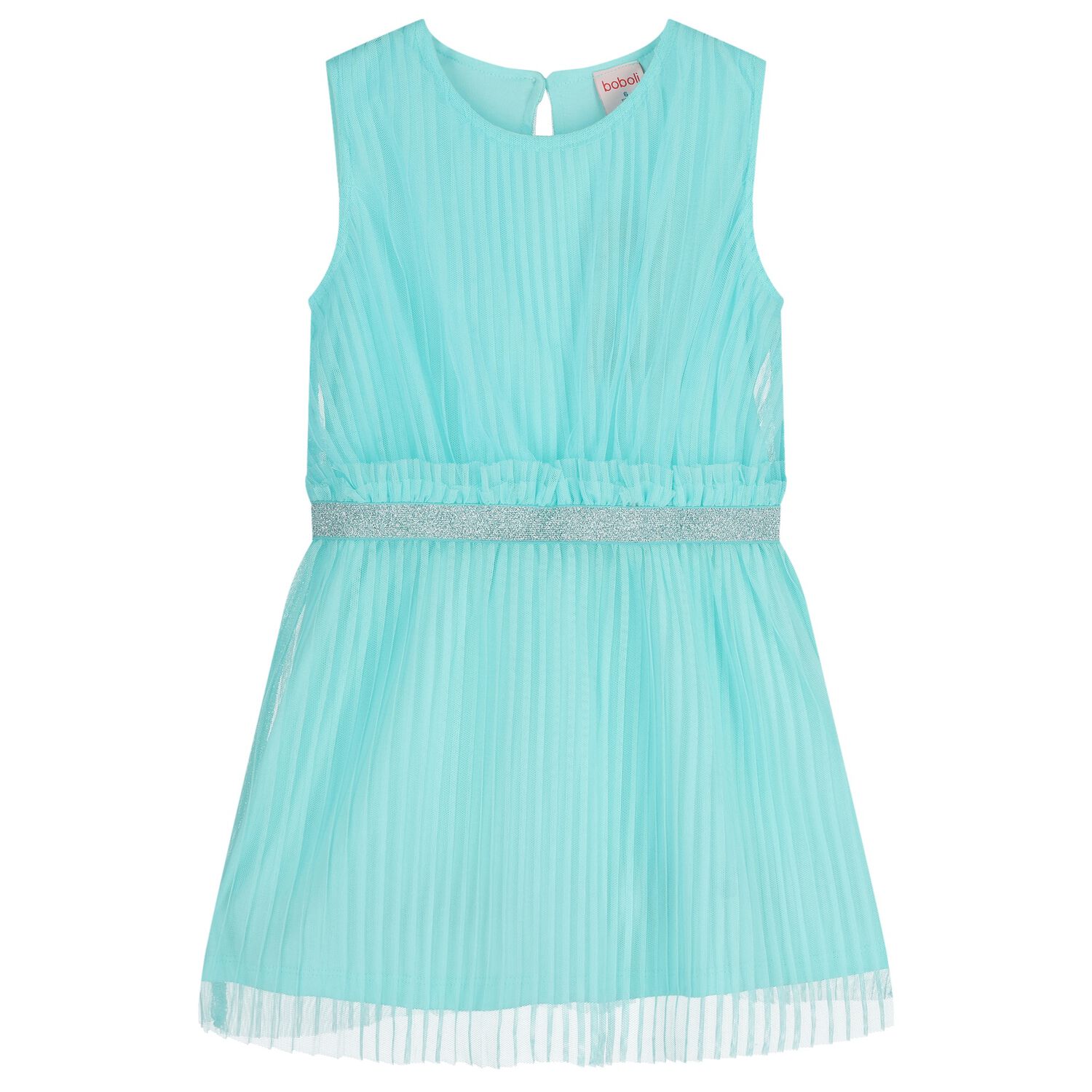 Girls Turquoise Tulle Dress, 1, hi-res