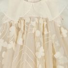 Younger Girls Ivory Butterfly Tulle Dress, 1, hi-res