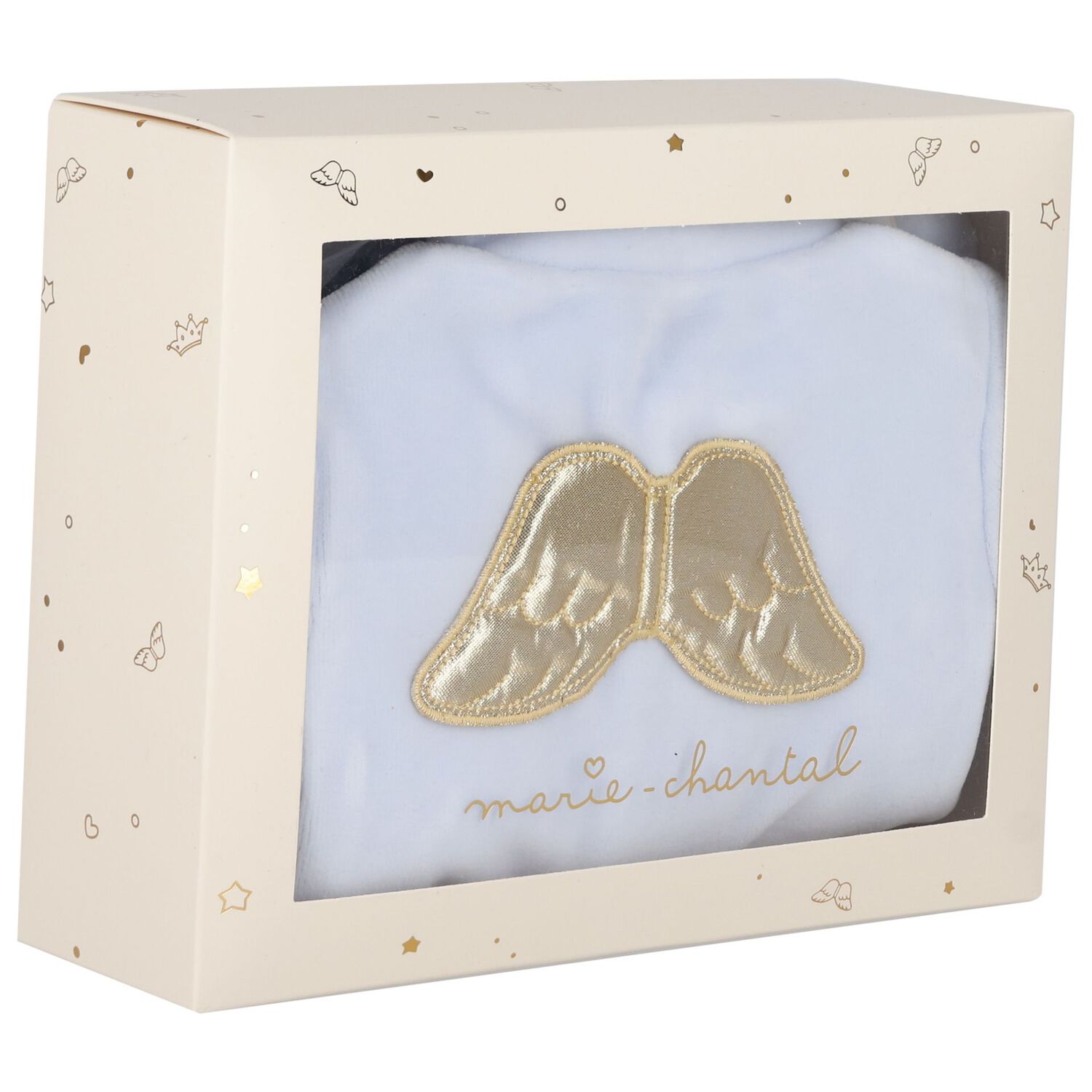 أفرول  مخملي بطبعة اجنحة باللون الأزرق للأولاد الصغار, 1, hi-res