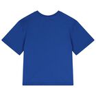 Girls Blue Donut Logo T-Shirt, 1, hi-res