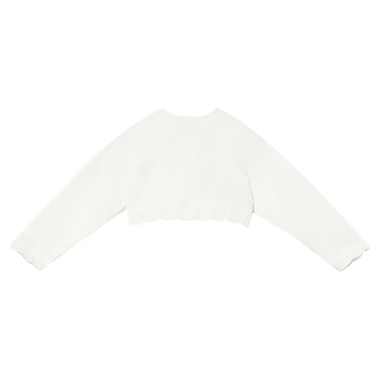 Younger Girls White Knitted Cardigan, 4, hi-res image number null