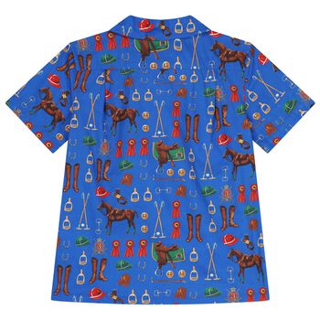 قميص فروسية أزرق للأولاد