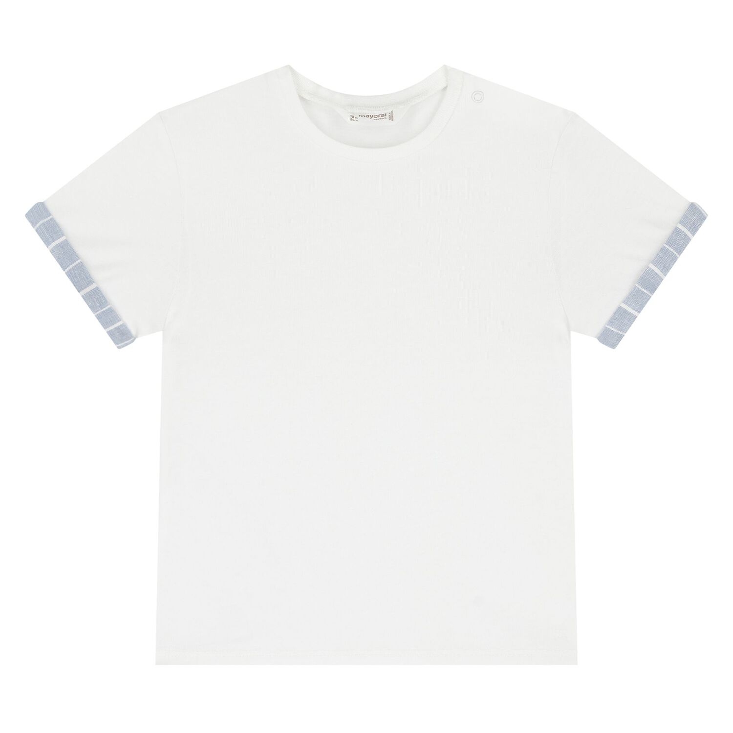 Baby Boys Blue & White Dungaree Set, 2, hi-res