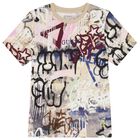 Boys Beige Logo T-Shirt, 1, hi-res