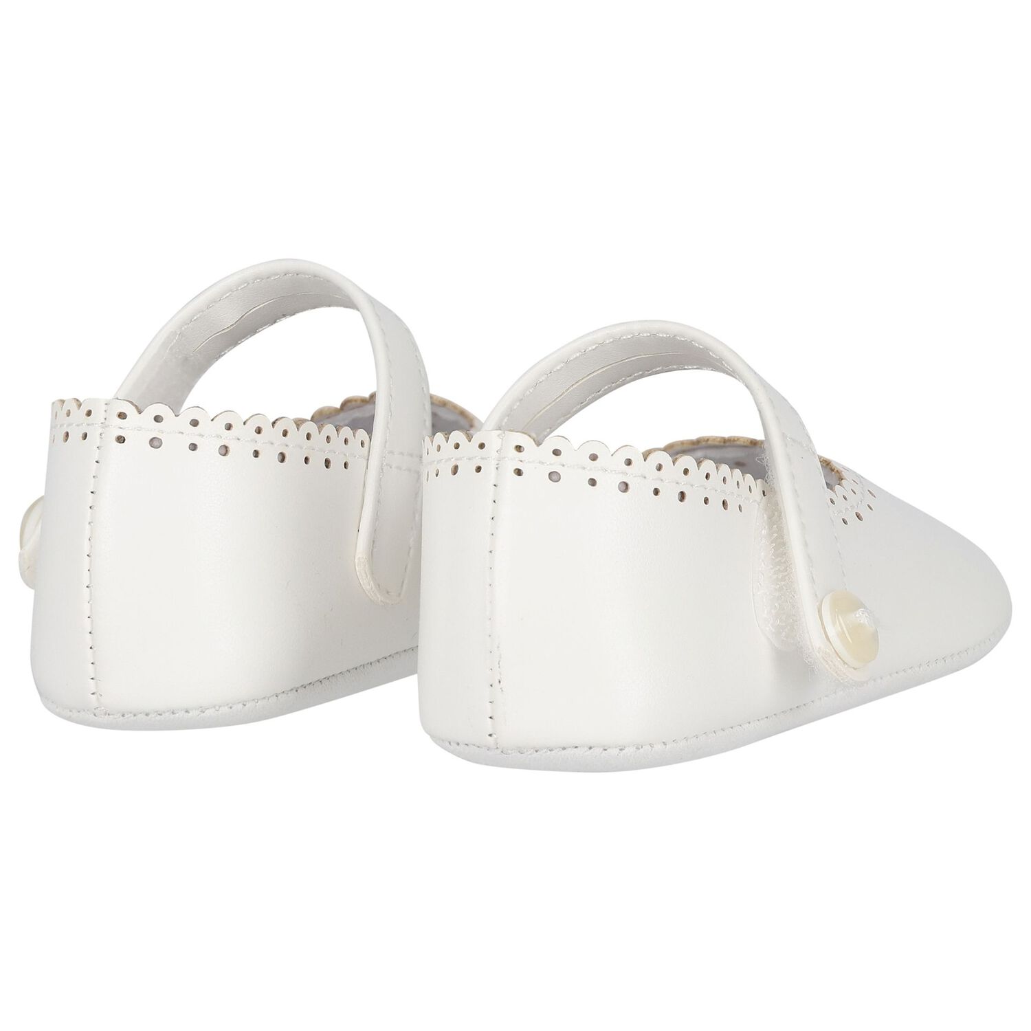 Baby Girls White Pre Walker Shoes, 2, hi-res