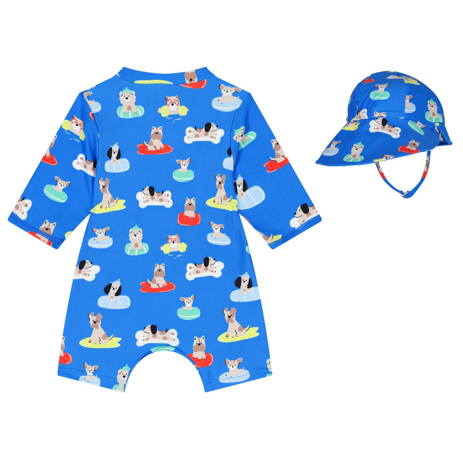 Baby Boys Blue Sunsuit Set, 1, hi-res image number null