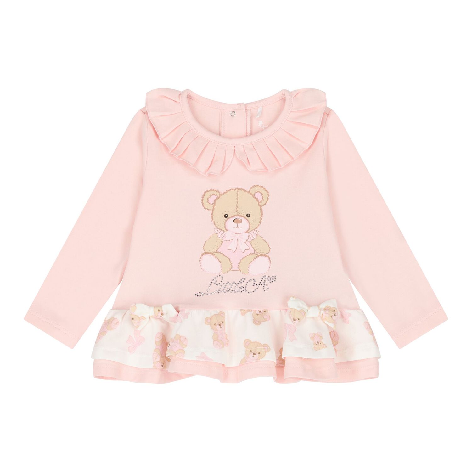 طقم بنات ليغنز بشعار تيدي باللون الأبيض و الوردى, 1, hi-res image number null