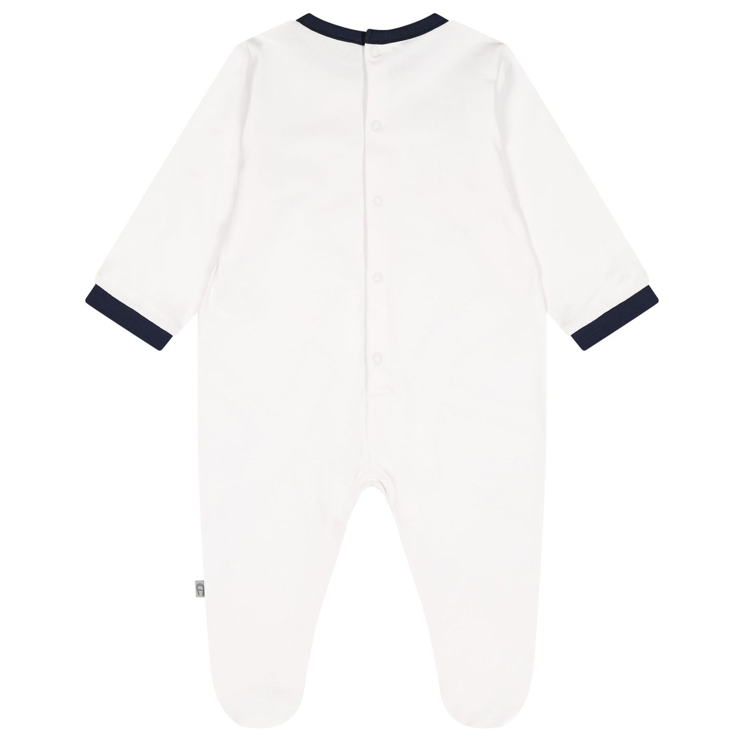 Baby Boys White Logo Babygrow, 1, hi-res