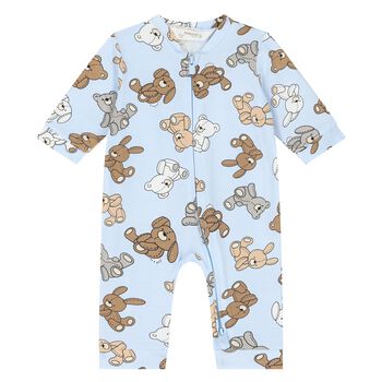 Baby Boys Blue Teddy Bear Romper