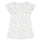 بيجامة بطبعة أرنب باللون الابيض للبنات, 1, hi-res