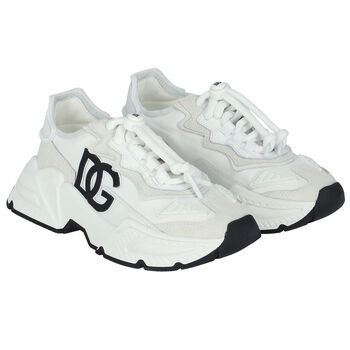 White DG Logo Trainers