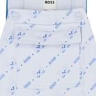 Baby Boys Blue Logo Dungaree, 1, hi-res