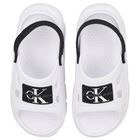 White Logo Sandals, 1, hi-res