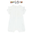 طقم رومبير بشعار تيدى باللون الابيض للبنات, 2, hi-res